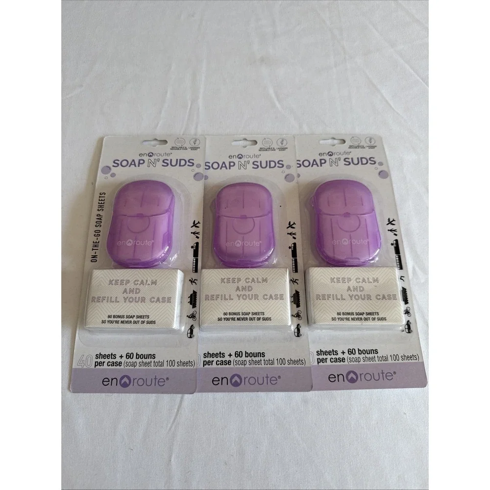 Travel Soap Sheets/Strips For Washing Hands 3 Cases And Pack Of 100 Pcs Each New